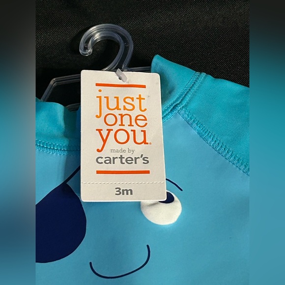 Carter's Just One You Sun Protective Blue Octopus 2PC Rash Guard Swim Set 3M NWT - Picture 4 of 10